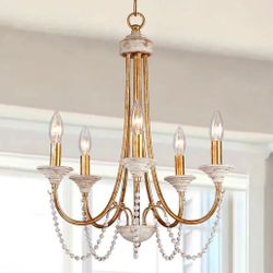 Philomena Rustic Gold French Chandelier