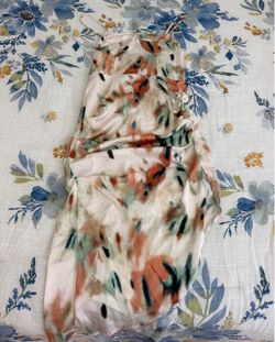 Floral Print Satin Slip Dress