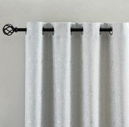 Curtains Silver Polka 1 pair
