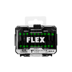 FLEX FA101009-20 1In. Mixed Allen &amp; Slot Impact Driver Bit 20 Bulk