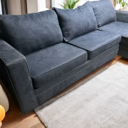 Midnight Blue (Navy) 2-Piece Chaise Sectional 