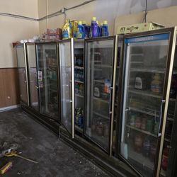 Commercial Double Door Glass Fridges With Shelves