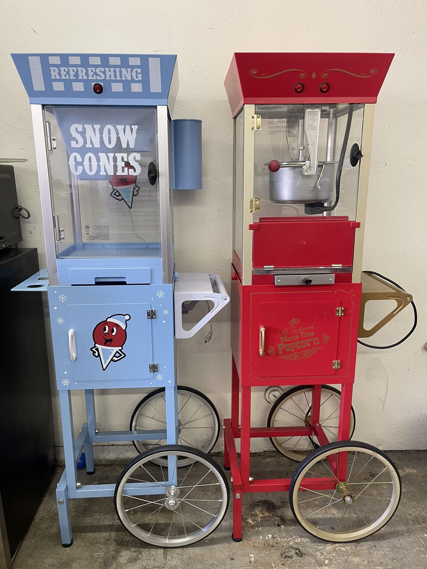 Snow Cone And Popcorn Machine 