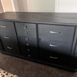 Black long dresser