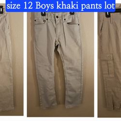 BOYS SIZE 12 KHAKI PANTS BUNDLE LOT
