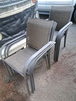 x6 Matching Patio Chairs - Stackable