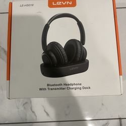 LEVN LE-HS018 Bluetooth Headphone With Transmitter Charging Dock