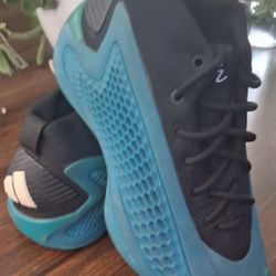  Adidas AE 1 (Anthony Edwards) 'New Wave' Basketball Shoes - Youth 3.5Y (Turquoise/Black) IF1884