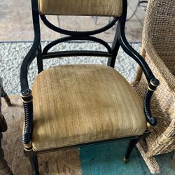 Black &gold Arm Chair