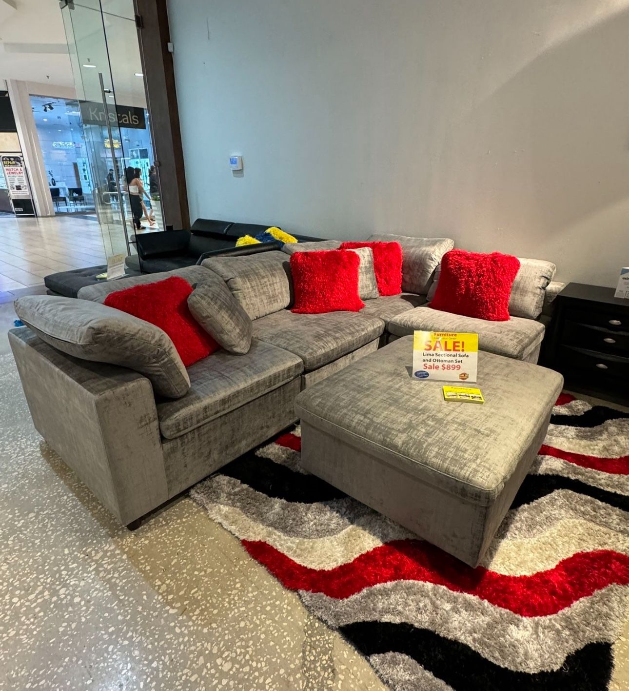 COMFY NEW LIMA SECTIONAL SOFA AND OTTOMAN SET ON SALE ONLY $899. IN STOCK SAME DAY DELIVERY 🚚 EASY FINANCING