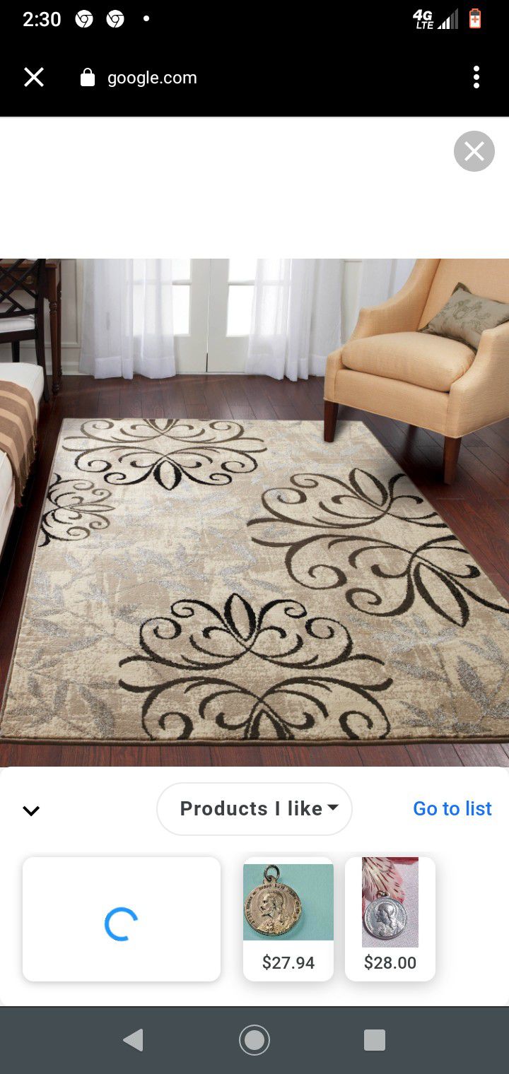 Better Homes and Gardens Iron Fleur Area Rug or Runner 5 x 76