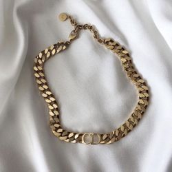 CD Gold Link Necklace