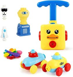 Balloon Car Toy Launcher Set, Balloon Air powered Vehicle Kit, Balloon Race Car Toy Creative Inflatable Balloon Pump Car