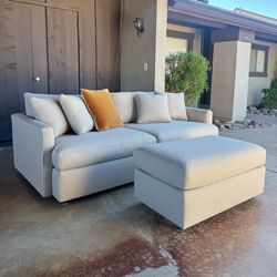 Cream Sectional ( Delivery Available )