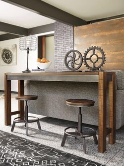 Torn in counter table and stools