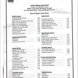 Bike Repair Rates