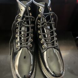Doc Marten’s Patent Leather Zavala Black Boots Size 9M/10W **NEW**