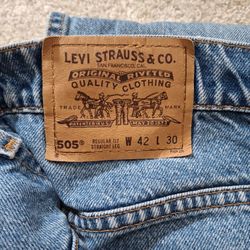 Levi Strauss 505 Regular Fit Jeans W 42 L 30