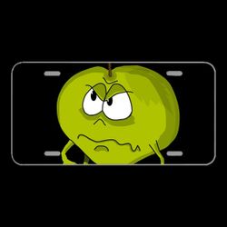License Plate Novelty Car Front Apple Fruit Green Formidable