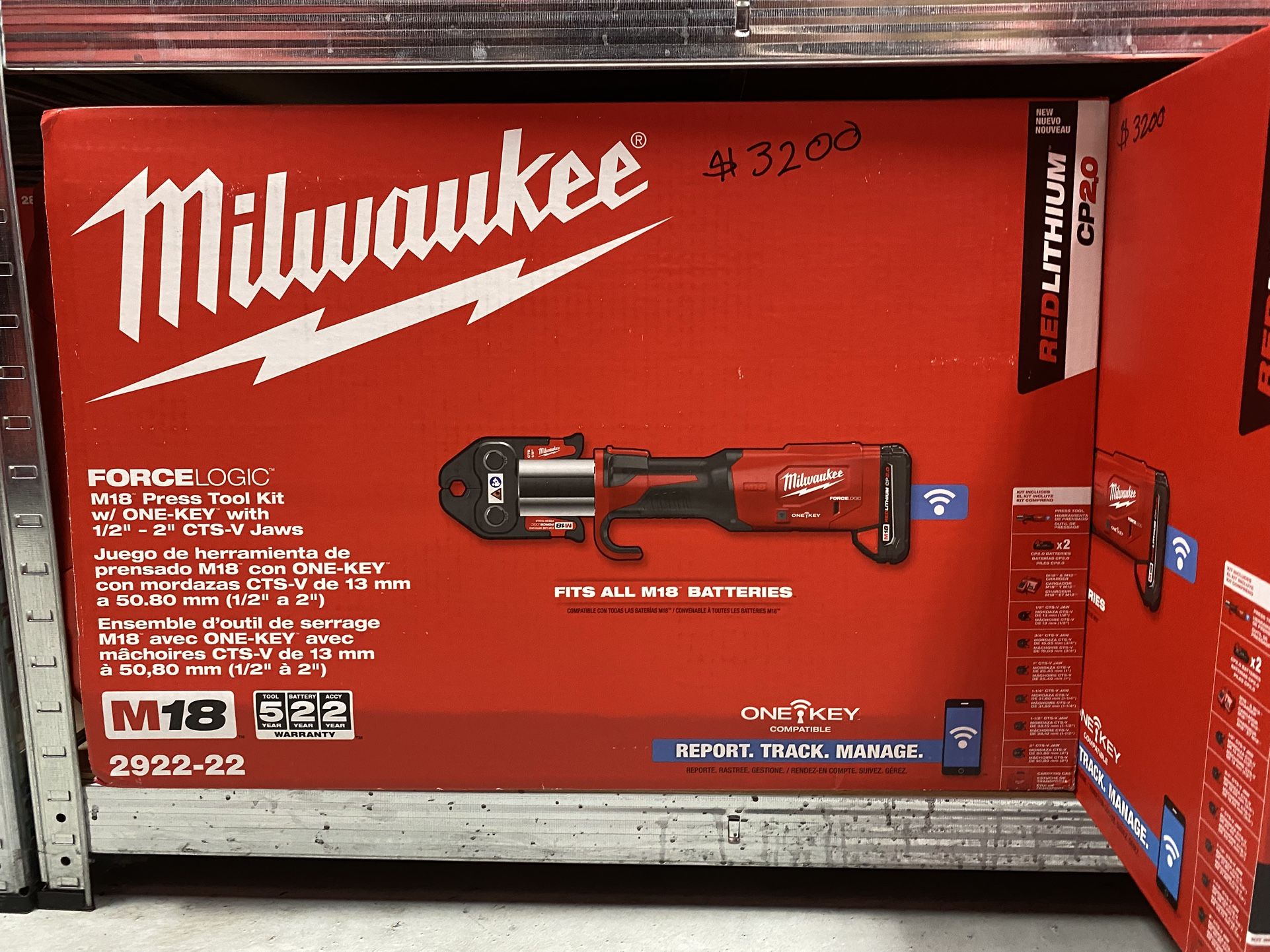 Milwaukee M18 Forge Logic Press Tool 1/2”-2” Cts -v Jaws Kit 