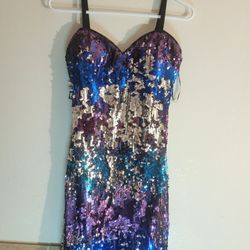 Sequin Party Mini Dress Medium By Wow Couture