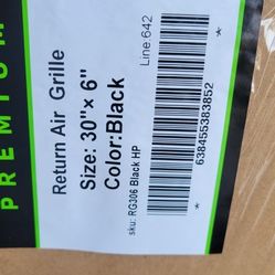 6" x 30" Return Air Grille - Sidewall and Ceiling - HVAC Vent Duct Cover Diffuser - [White] [Outer Dimensions: 7.75w X 31.75

