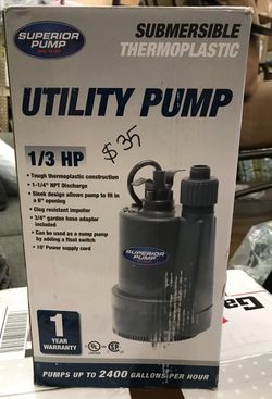 New Submersible Thermoplastic Utility Pump