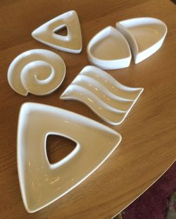 Crate & Barrel Beautiful 6 Piece Serving Set - Perfect Condition, Great For Entertaining 