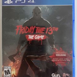 PS4 Friday The 13th: The Game Sony PlayStation 4 Clean Disc Horror Jason 