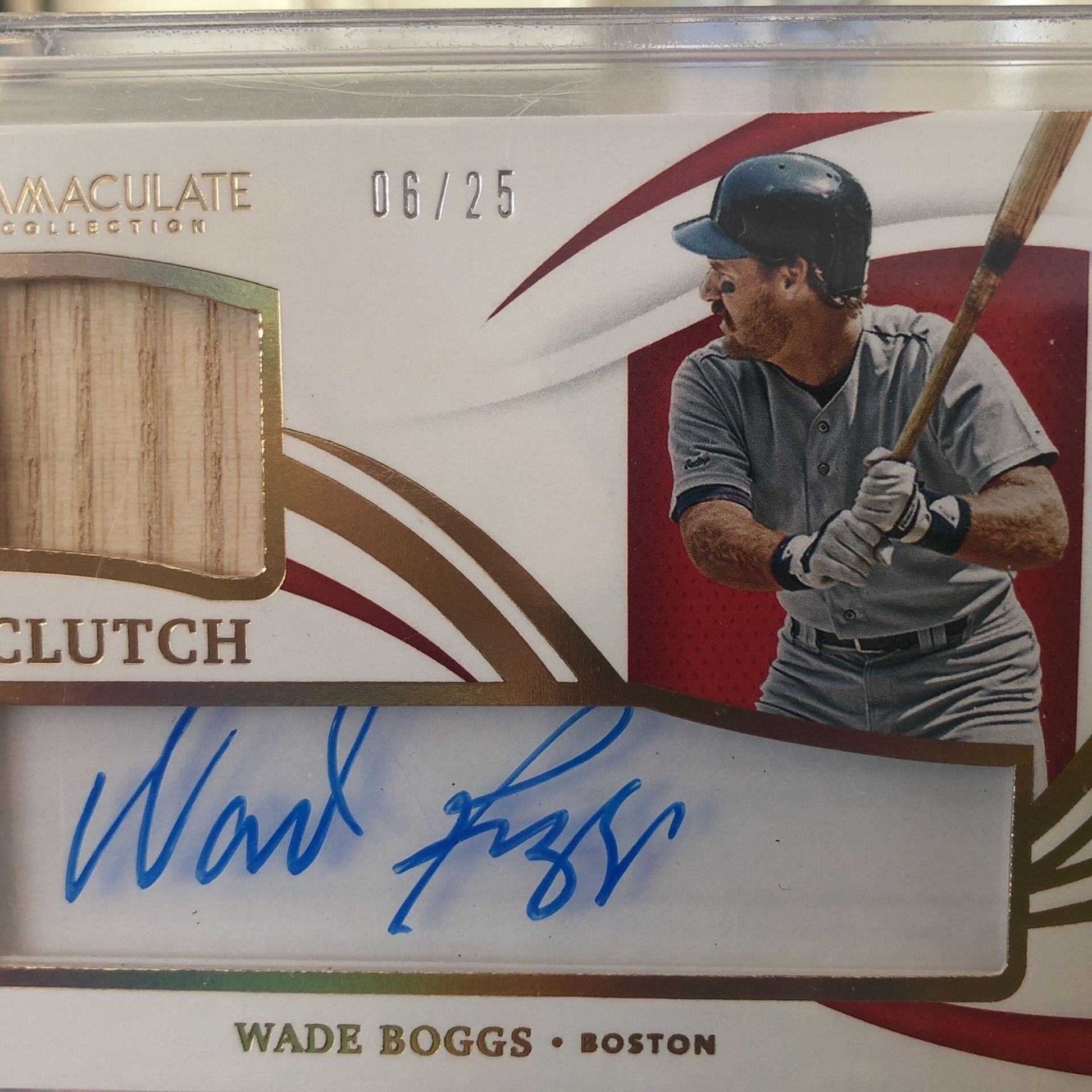 Wade Boggs Autographed Card 
