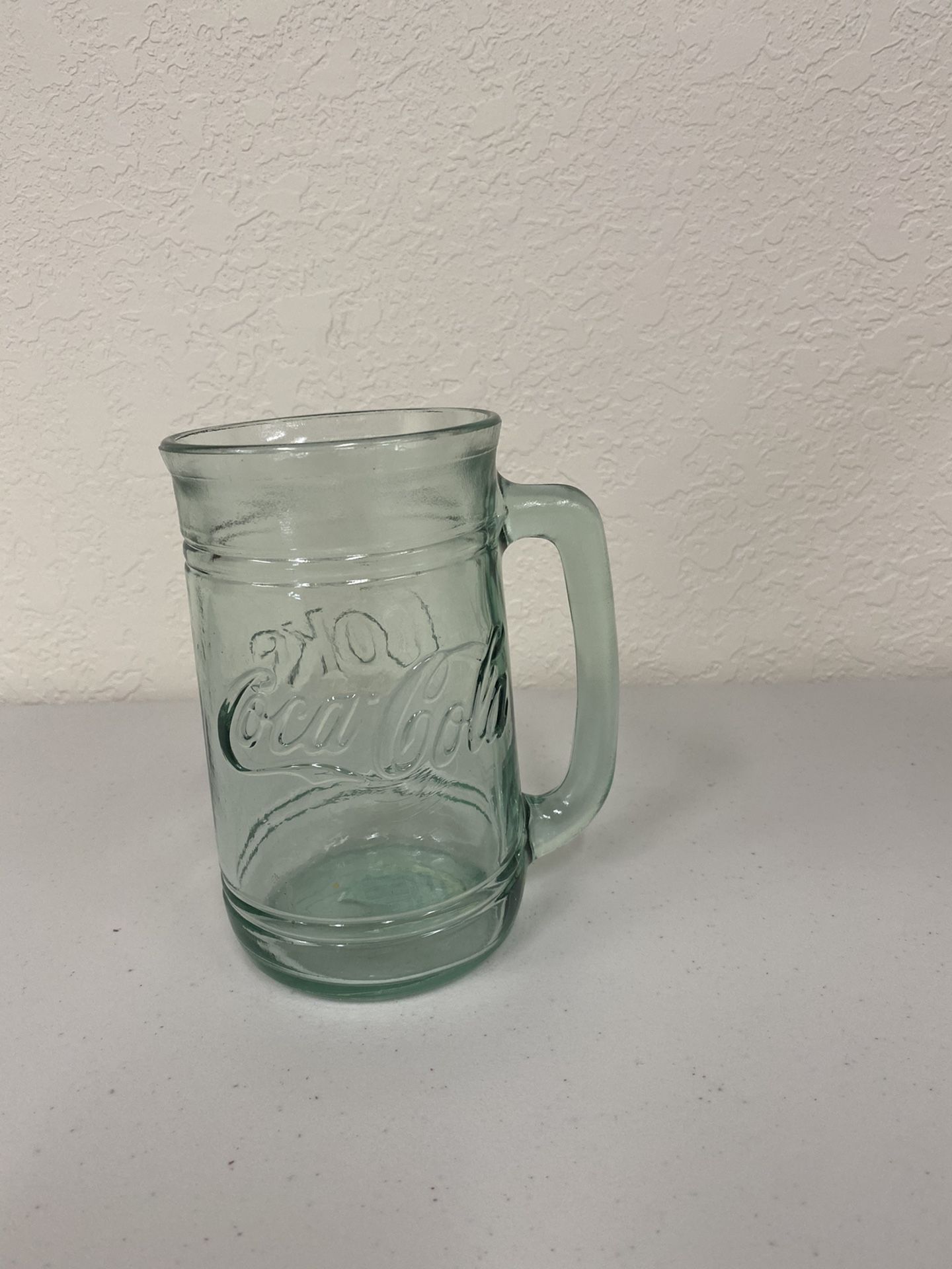 Vintage Green Glass Coca-Cola Mug