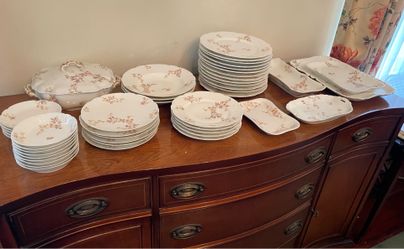 Vintage Haviland & Co. Limoges China 45 pc set from France, Floral Pattern