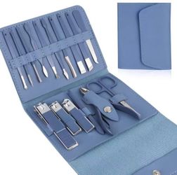 Manicure Set Nail Clippers Pedicure Kit,16 pcs Stainless Steel Nail Care Tools Grooming Kit with Lux