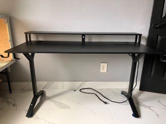 Desk with outlet