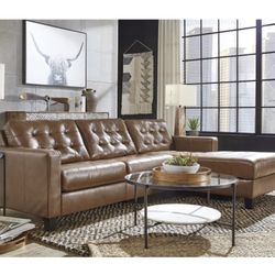 Brand New Leather Sofa W/ Chase