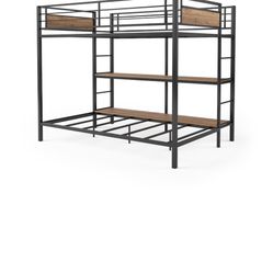 Better Homes & Gardens Austen Full Over Twin Bunk Bed with Open Bookshelves $350