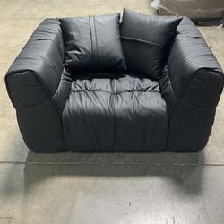 Black leather chair