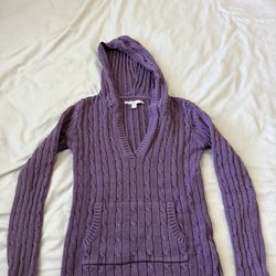 Ladies’ purple hooded sweater