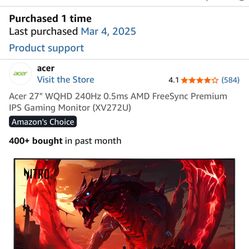 Acer PC Console Gaming monitor 