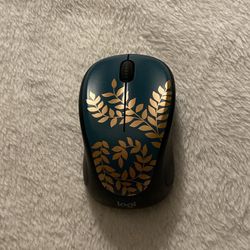 Gold Plant Design Computer Mouse 