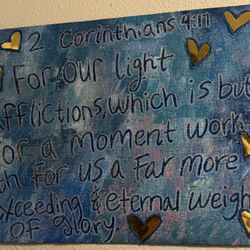 Homemade painted on puzzle