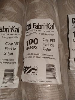 32oz Clear Pet Plastic X-Slot Lids