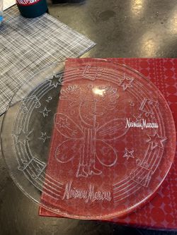 REDUCED!!Neiman Marcus Christmas Glass Platters