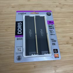 Crucial DDR5 Pro 32GB (2x16GB) 6000MHz UDIMM Desktop Memory Kit Overclocking RAM