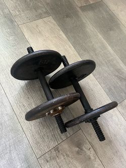 Adjustable Cast Iron Dumbbell Set