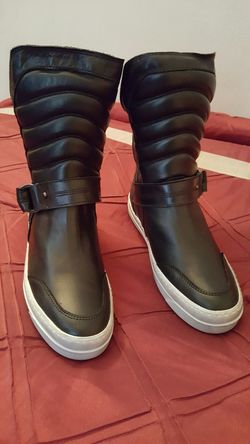 Kurt Geiger "Black Ashton" Flat Biker Boot