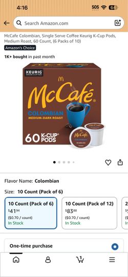 McCafe Colombian K-Cup Pods 60 Count