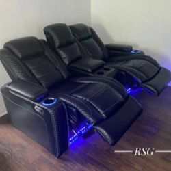 Power Reclining Sofa, Loveseat, Recliner ⭐No Needed Credit Check 💛 $39 Down Payment with Financing0502