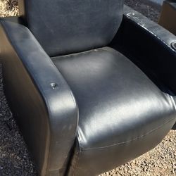 2 Single Black Armchairs/ Accent Chair/ Love Seat/ Single Couch