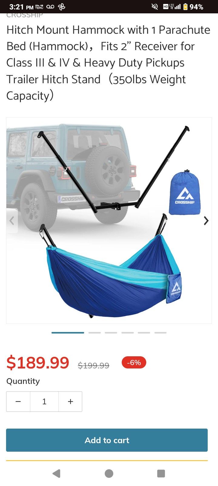 Crosship Hammock Hitch 2-in-1